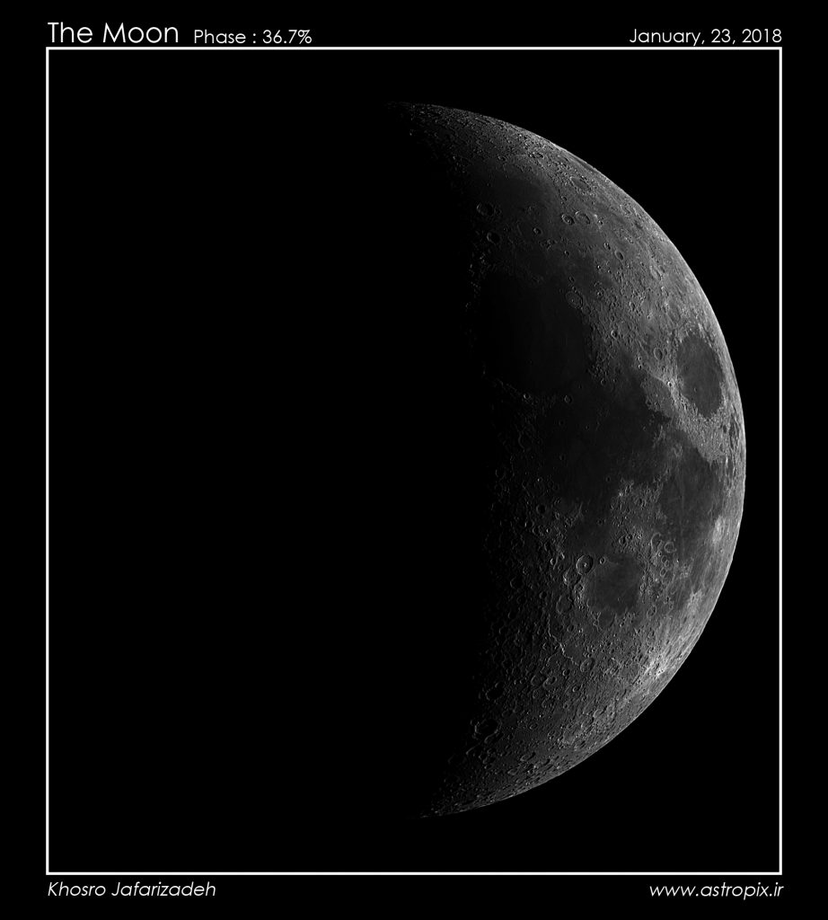 The Moon Phase 36.7 January, 23, 2018 Khosro JafariZadeh`s Photo